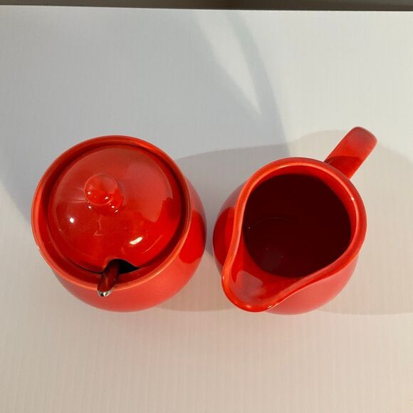 Kitchy Red Pitcher and Sugar Bowl Set. 5” tradwife christmas coffee - Picture 10 of 12